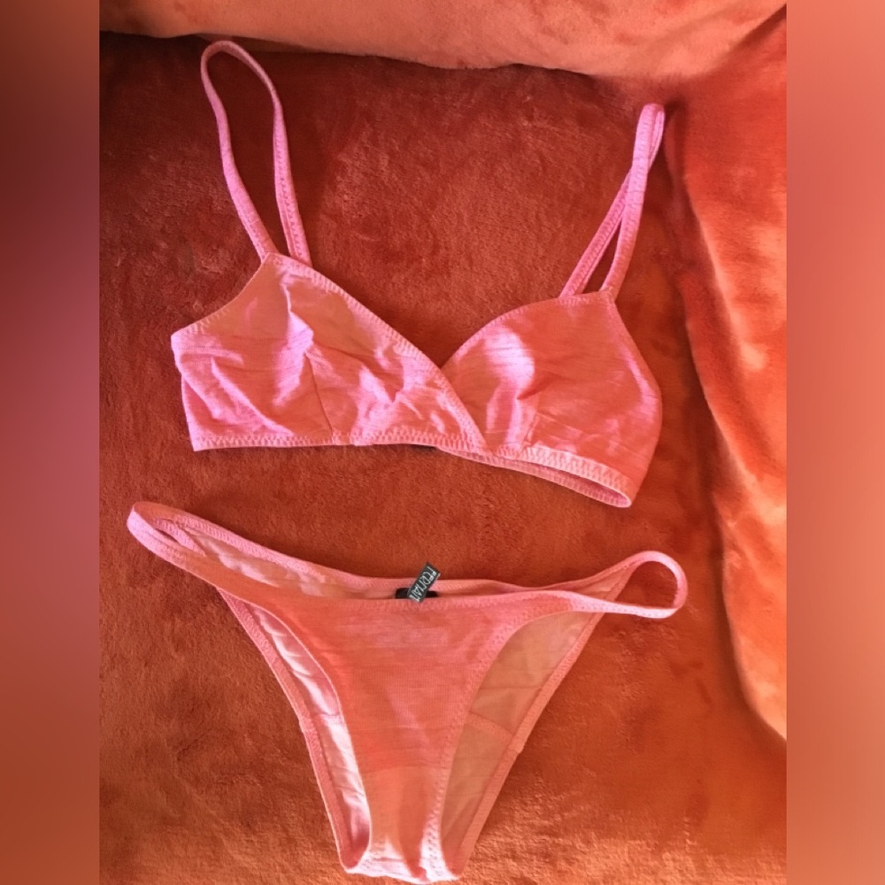 LISA MARIE FERNANDEZ Pink Bikini Set sz 2